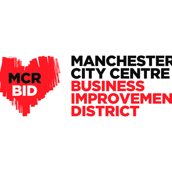 Manchester BID Updated Logo Black,Red&White